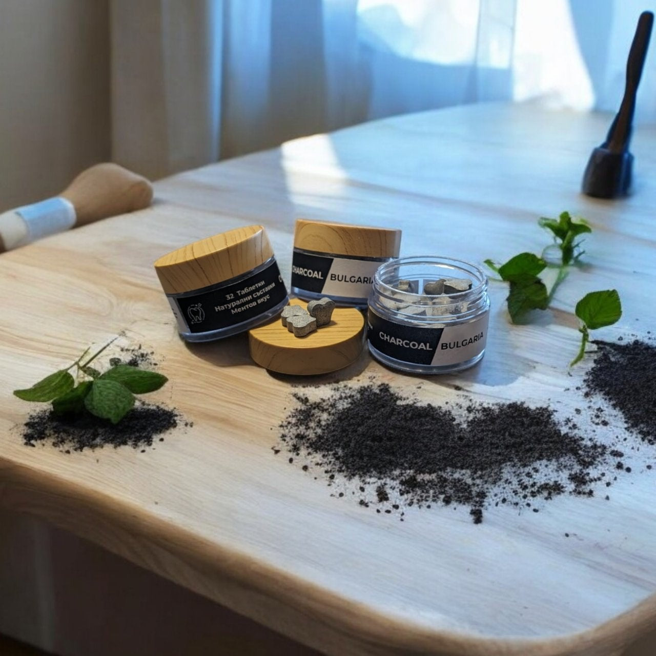 Charcoal Bulgaria - Избелващи таблетки за зъби с активен въглен